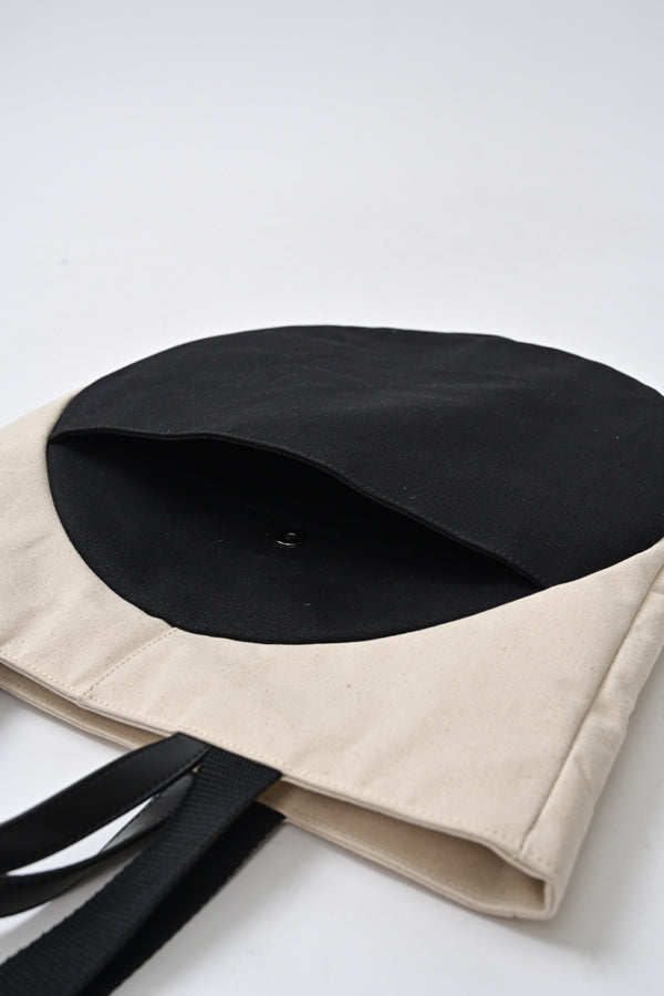 Round Motif Two-Tone 2-Way Bag
