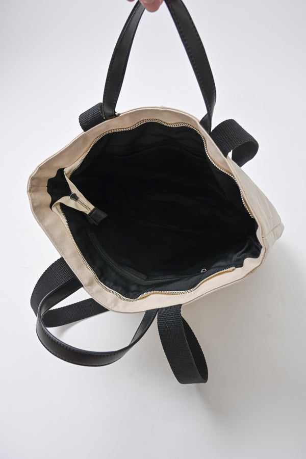 Round Motif Two-Tone 2-Way Bag