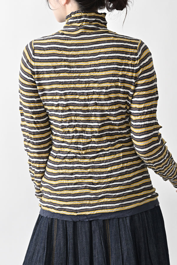 Crinkled Stripe Pullover