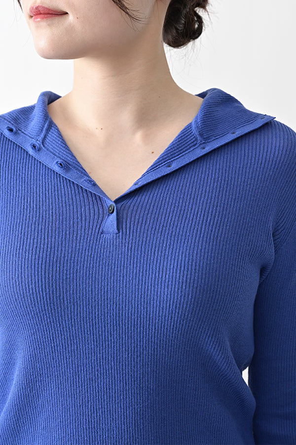 COCOCHI Rib Hooded Round Hem Pullover