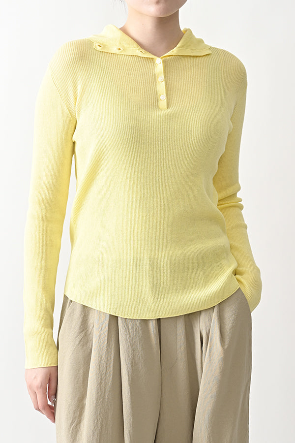COCOCHI Rib Hooded Round Hem Pullover