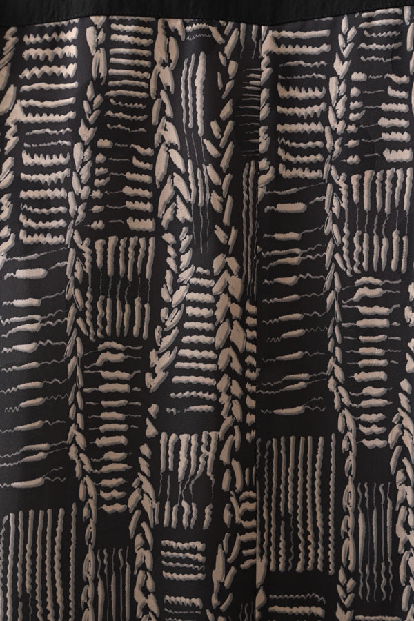 Cable Print Color-Block Dress