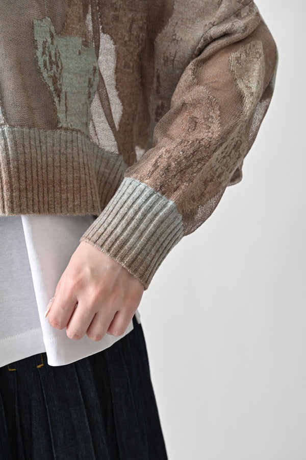 Sheer Camouflage Hooded Cardigan