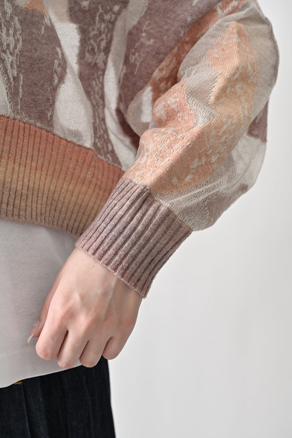 Sheer Camouflage Hooded Cardigan
