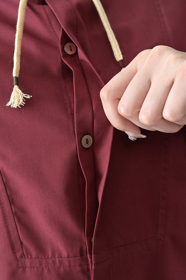High Neck Paneled Shirt