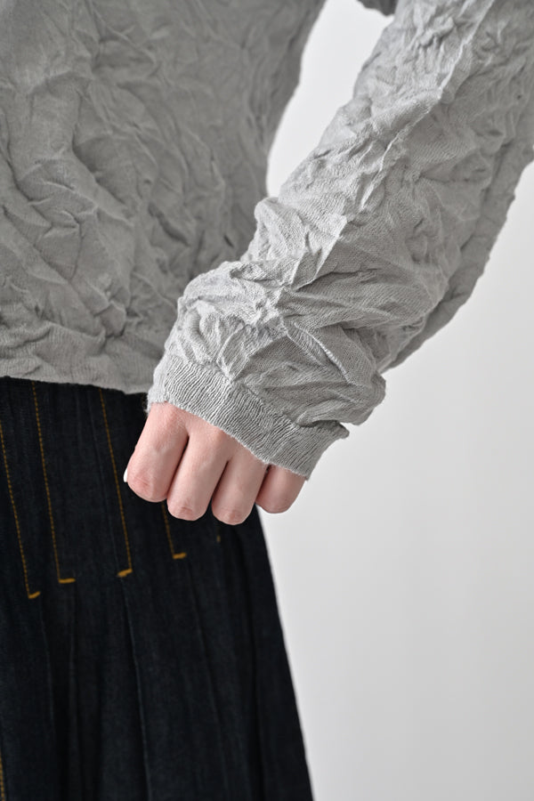 Crinkled Long Sleeve Cardigan
