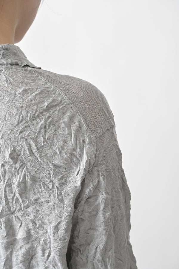 Crinkled Long Sleeve Cardigan