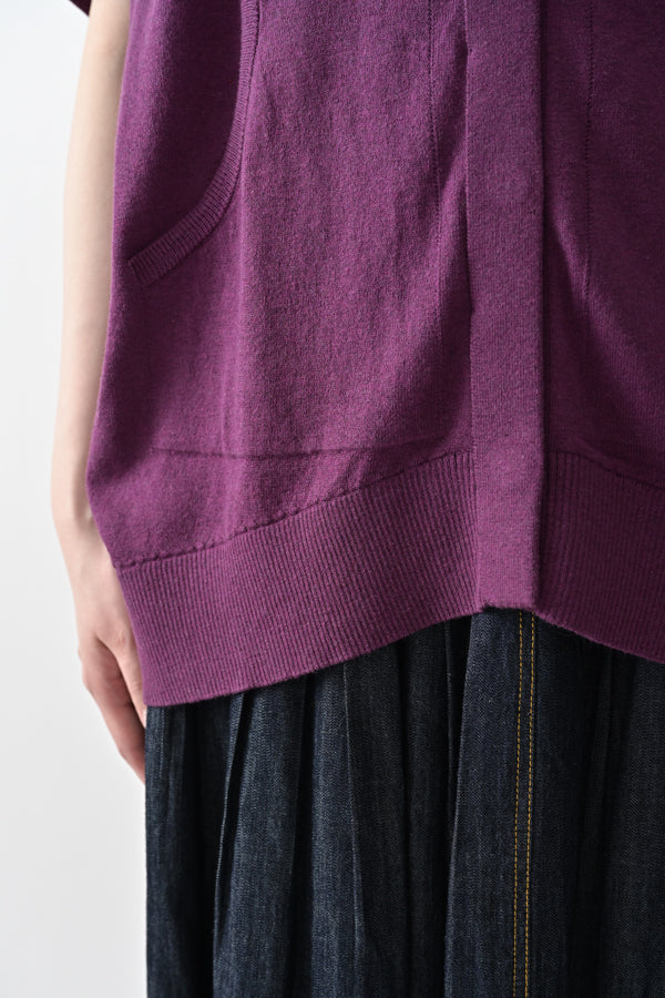 Concealed Placket Cocoon Oversized Vest
