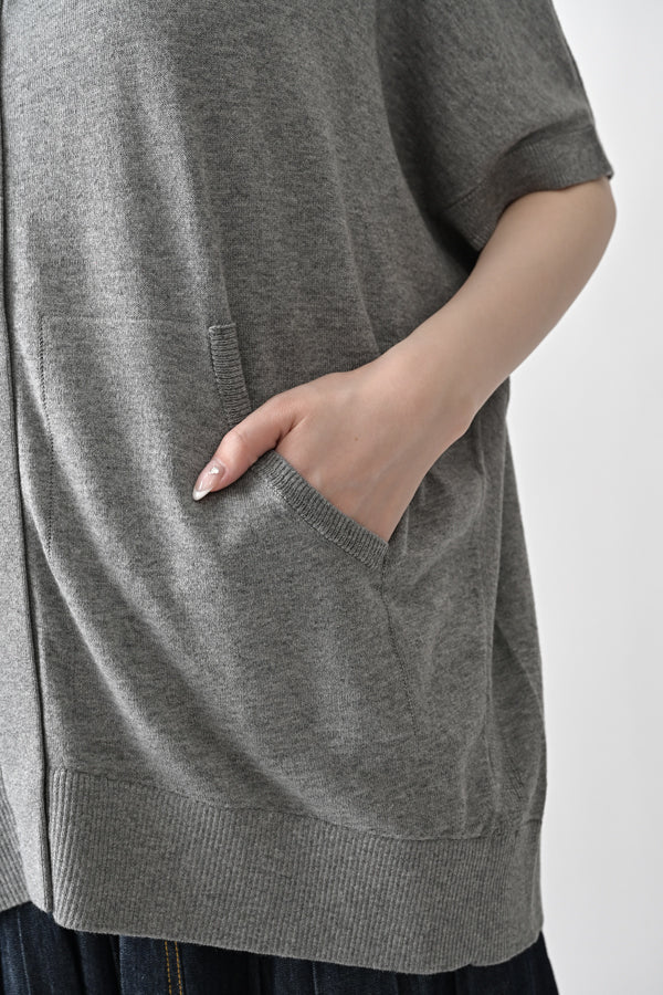 Concealed Placket Cocoon Oversized Vest