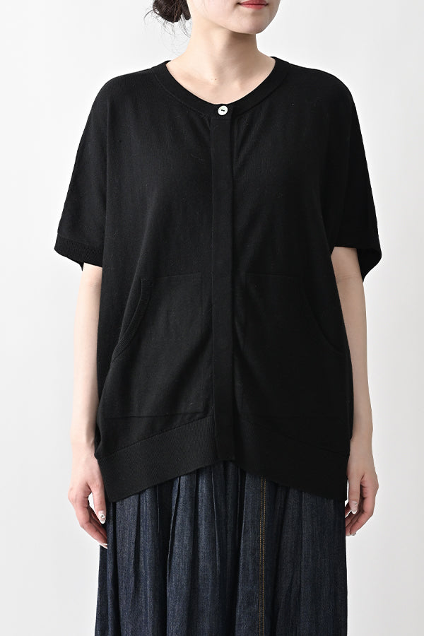 Concealed Placket Cocoon Oversized Vest