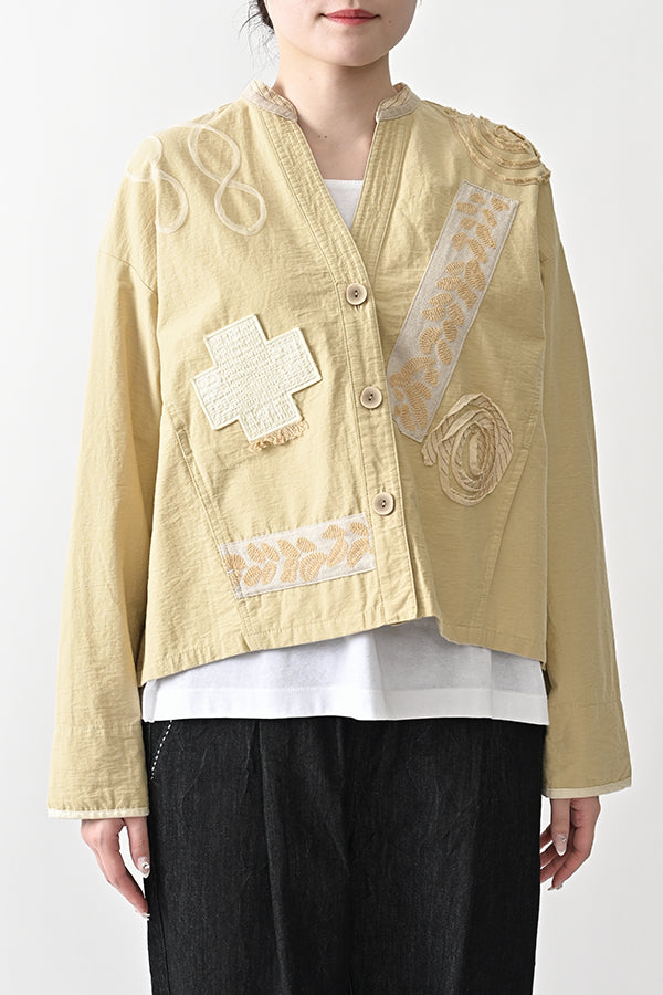 Motif Embroidered Short Jacket