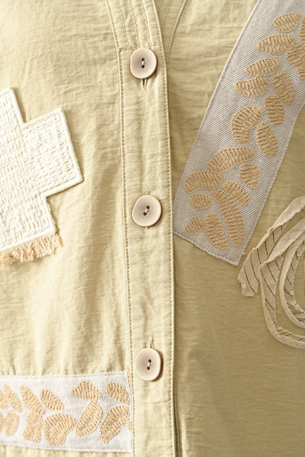 Motif Embroidered Short Jacket