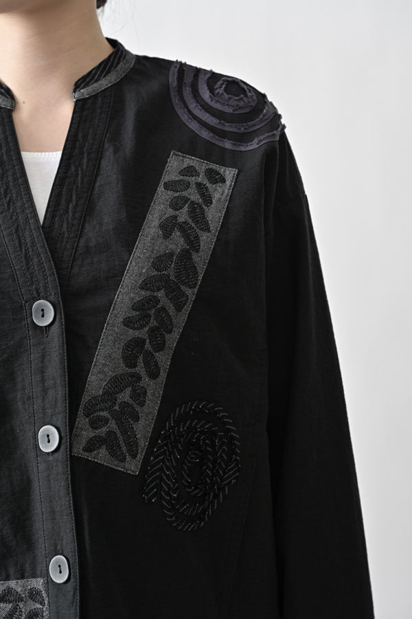 Motif Embroidered Short Jacket