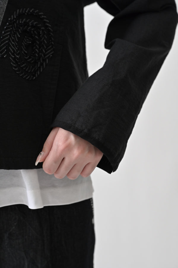Motif Embroidered Short Jacket