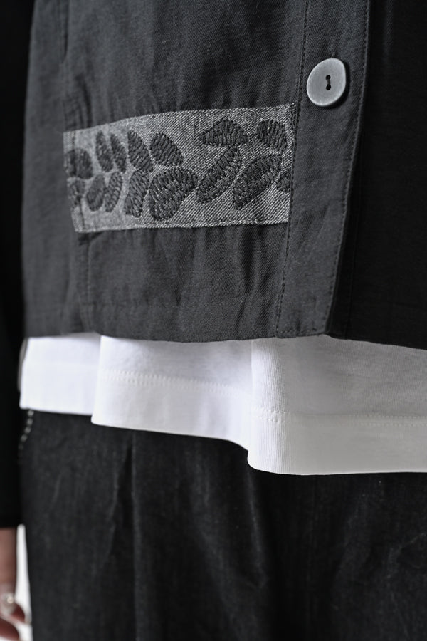 Motif Embroidered Short Jacket