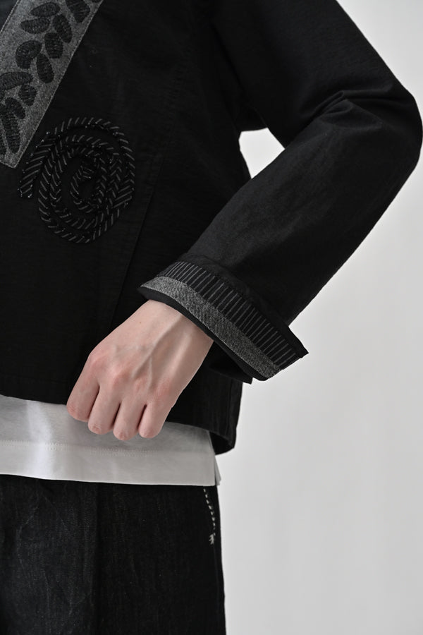 Motif Embroidered Short Jacket