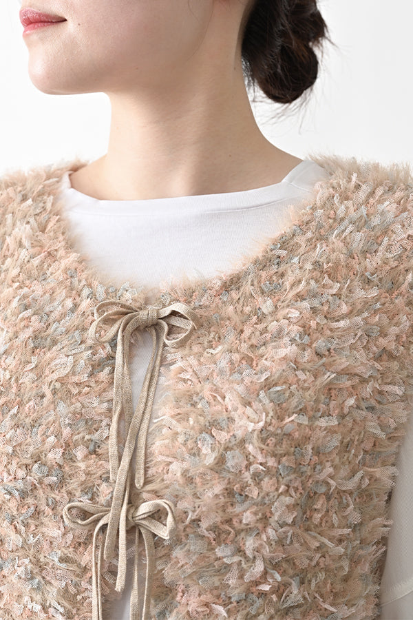 Feather Tulle Vest