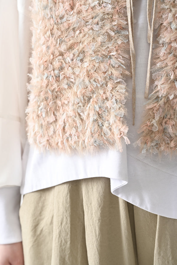 Feather Tulle Vest