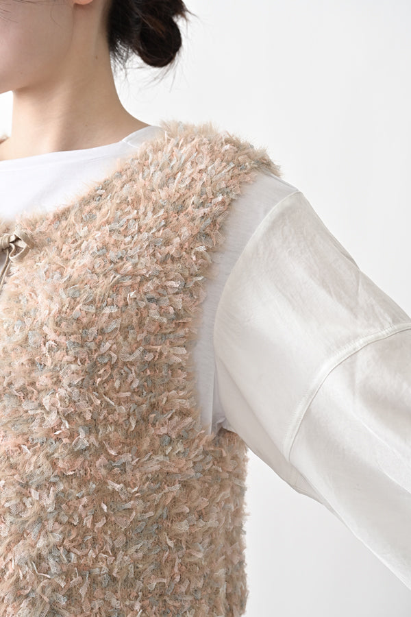 Feather Tulle Vest
