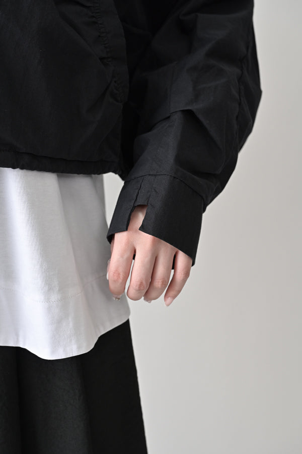 Shirred Collar Dolman Blouson