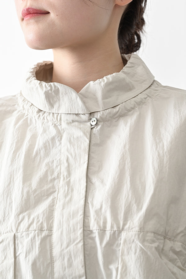 Shirred Collar Dolman Blouson