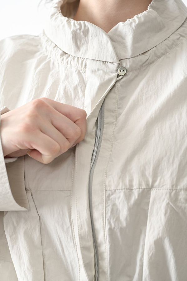 Shirred Collar Dolman Blouson