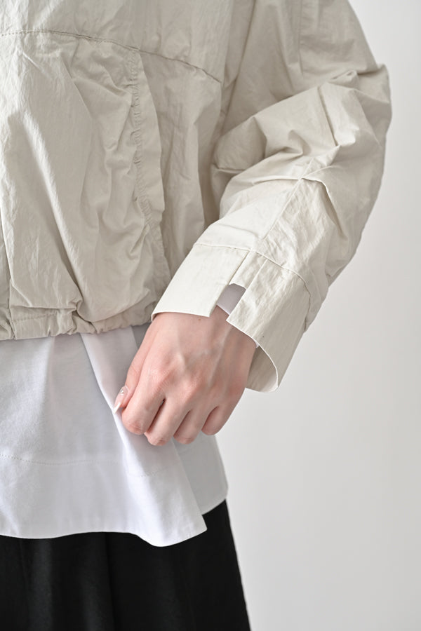 Shirred Collar Dolman Blouson
