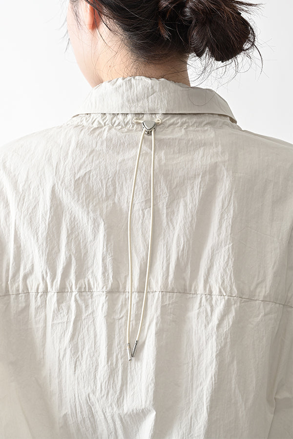 Shirred Collar Dolman Blouson