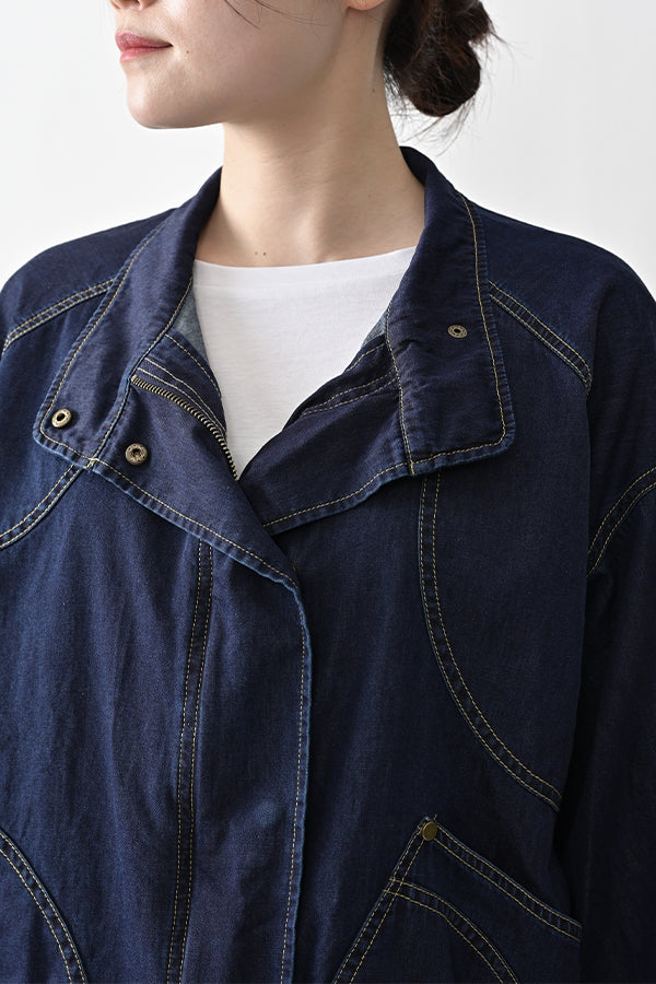 Curve Patch Denim Jacket