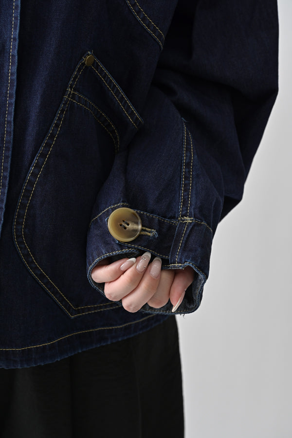 Curve Patch Denim Jacket