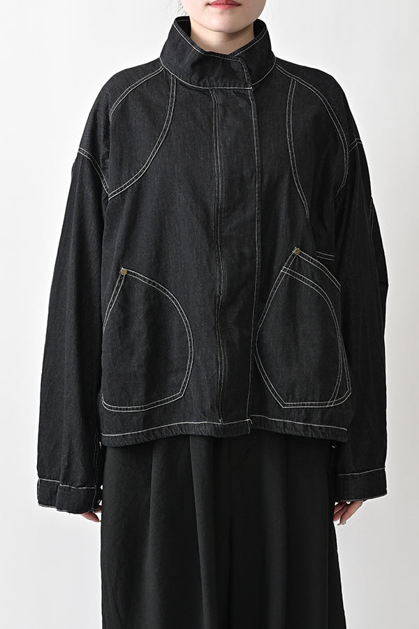 Curve Patch Denim Jacket