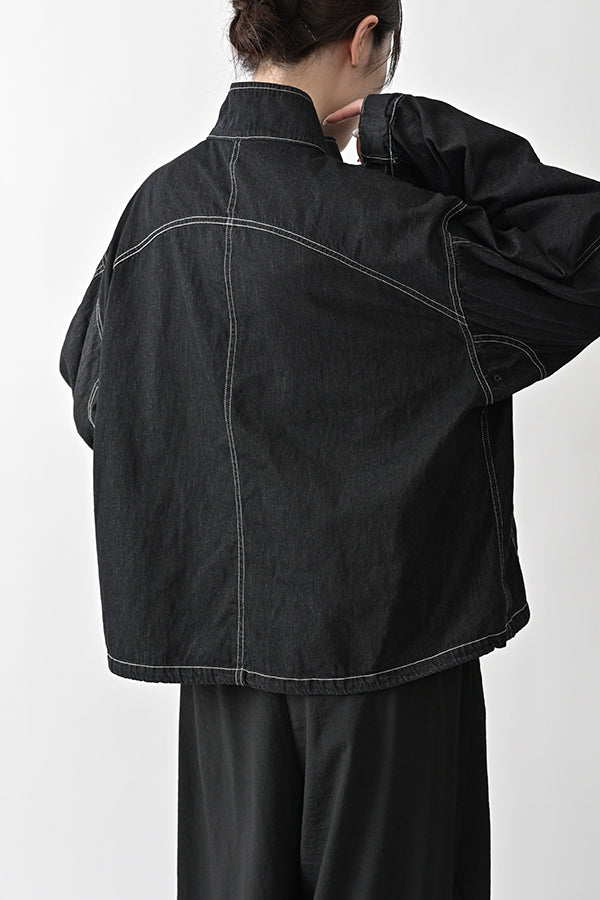 Curve Patch Denim Jacket