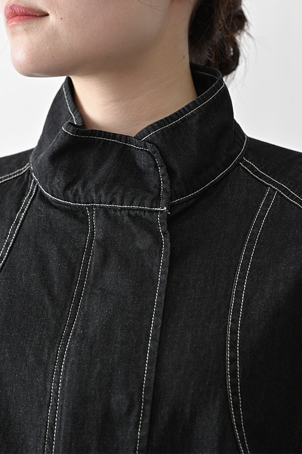 Curve Patch Denim Jacket