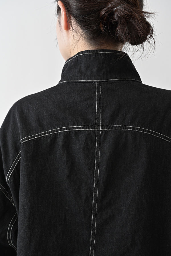 Curve Patch Denim Jacket