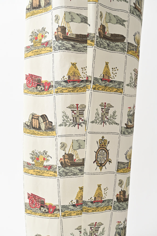 Vintage Scarf Print Trousers