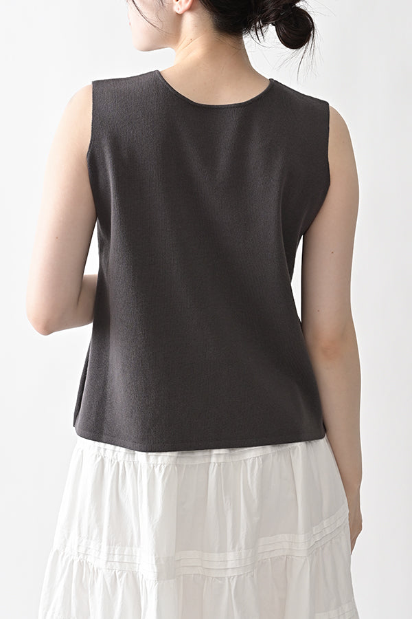 2-Way Full Milano Knit Sleeveless Pullover