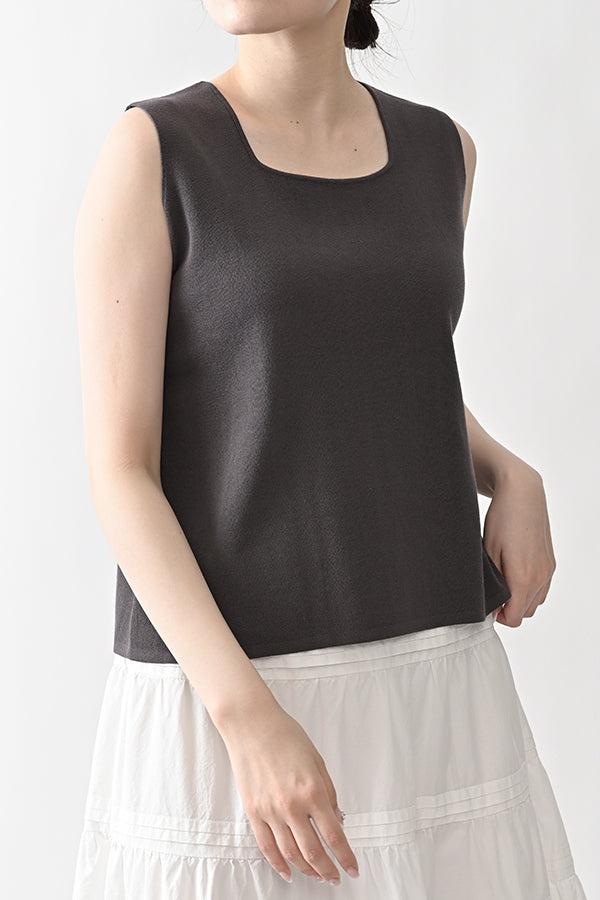 2-Way Full Milano Knit Sleeveless Pullover