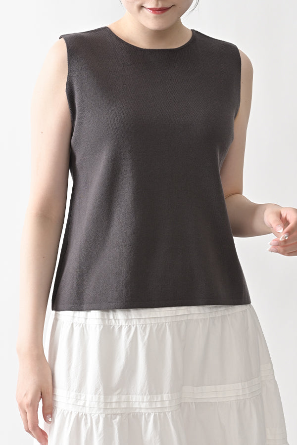 2-Way Full Milano Knit Sleeveless Pullover
