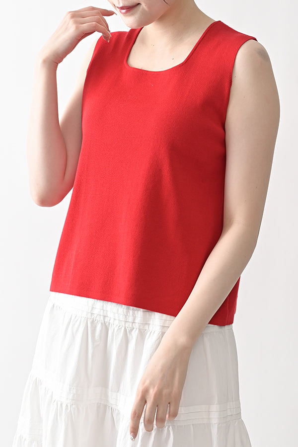 2-Way Full Milano Knit Sleeveless Pullover