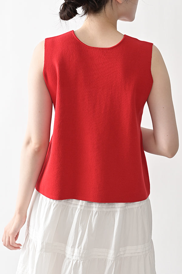 2-Way Full Milano Knit Sleeveless Pullover
