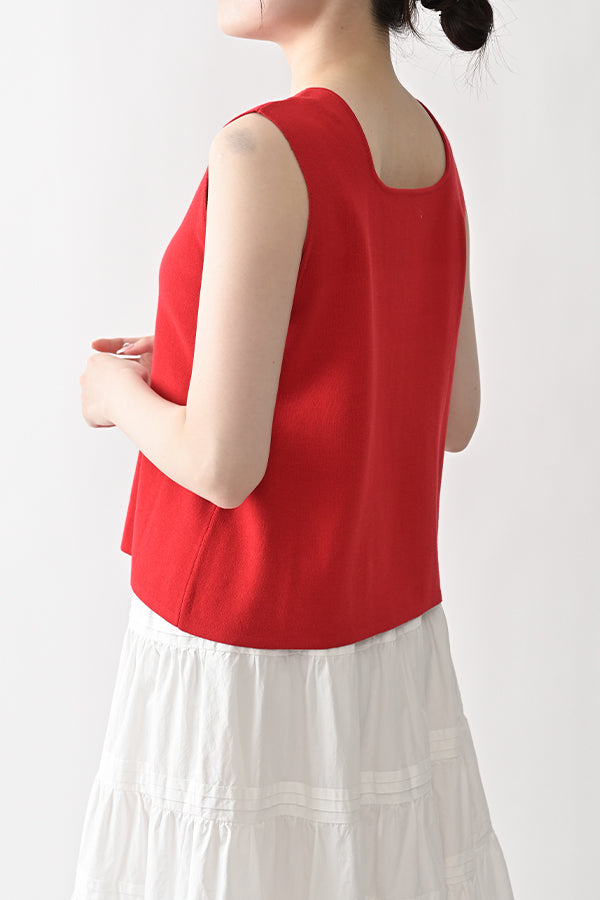 2-Way Full Milano Knit Sleeveless Pullover