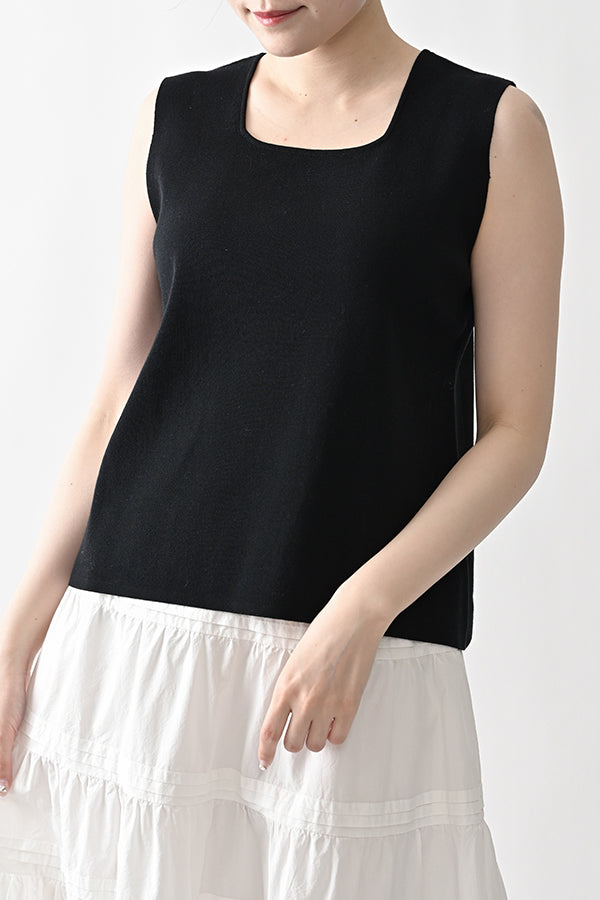 2-Way Full Milano Knit Sleeveless Pullover