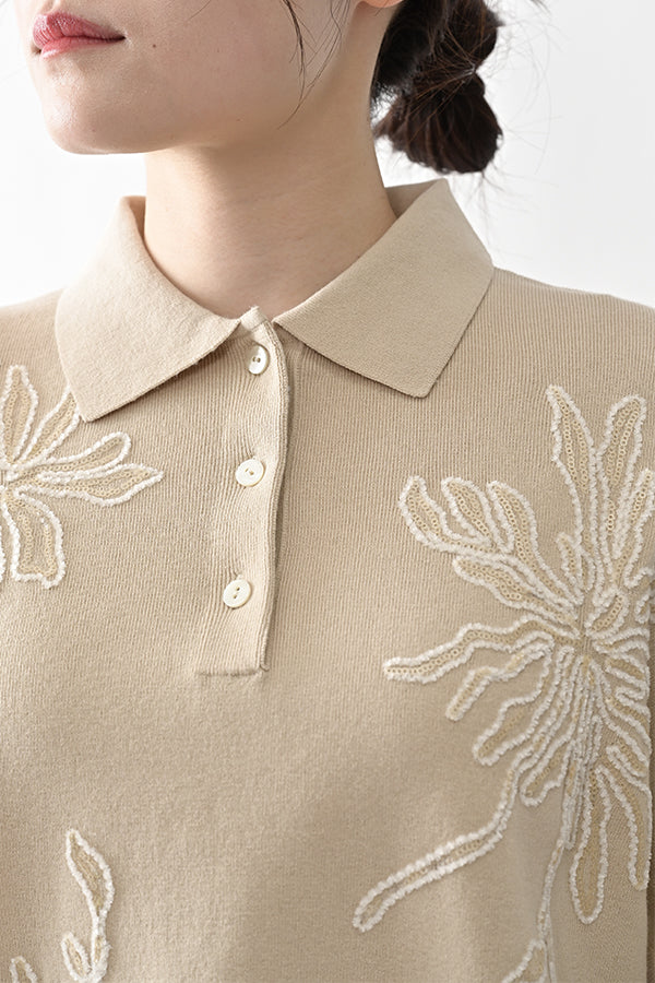 Spangle Embroidered Cocoon Vest