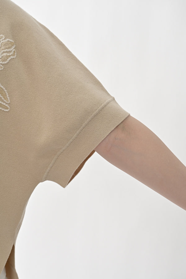 Spangle Embroidered Cocoon Vest