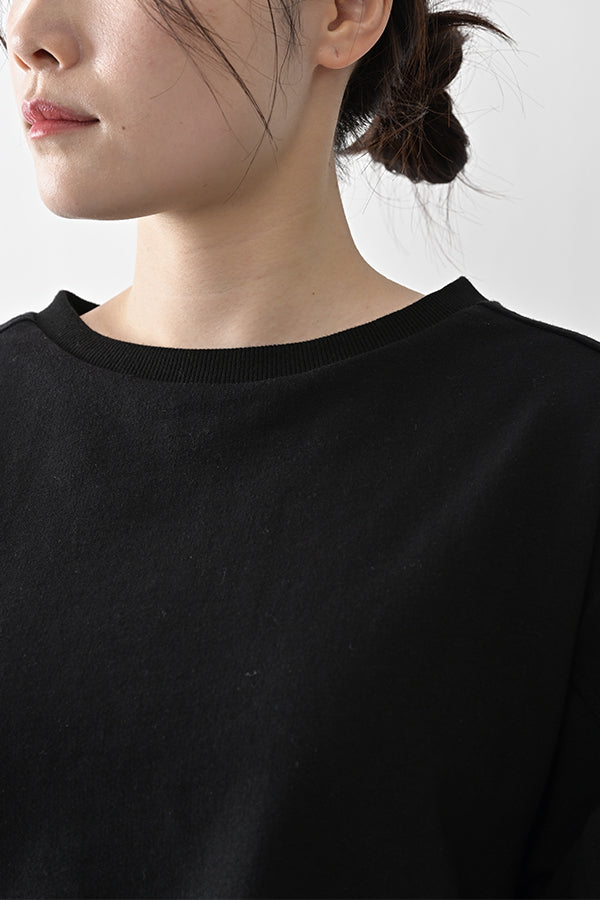 French Terry Pullover with Lace Cape