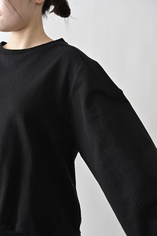 French Terry Pullover with Lace Cape