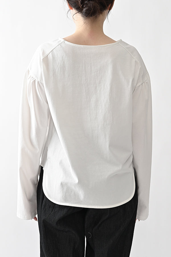 Gather Sleeve Long Sleeve T-Shirt