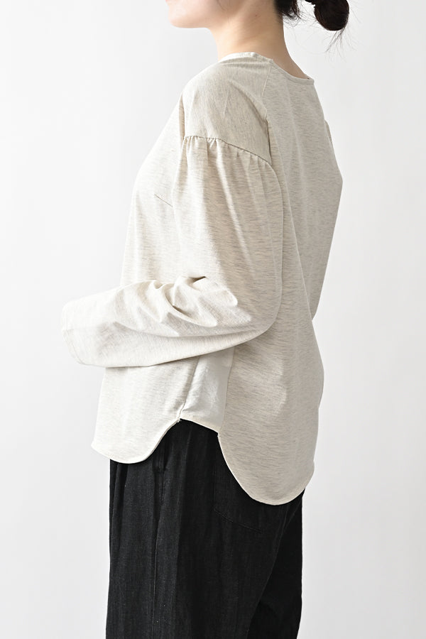 Gather Sleeve Long Sleeve T-Shirt