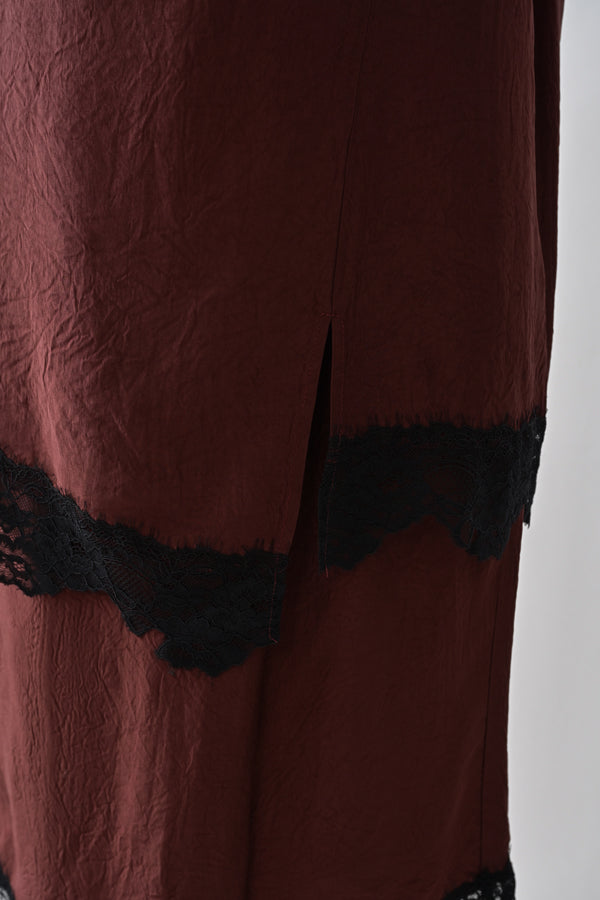 Boat Neck Pullover with Lace Hem