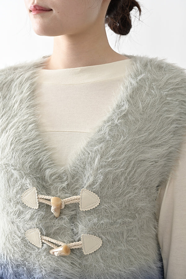 Space-Dyed Feather Flare Vest